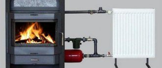 Hot water from the stove in the house