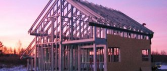 do-it-yourself frame-house made of metal