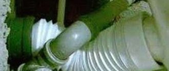 In the photo: corrugation allows you to solve even a serious problem very easily - pipes and other obstacles can simply be bypassed