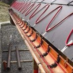 Heating of roof edge and gutter with electric cable