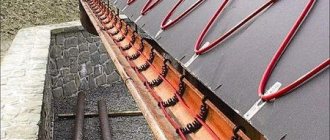 Обогрев края крыши и желоба электрическим кабелем