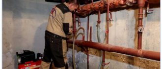 Pressure testing of the heating system