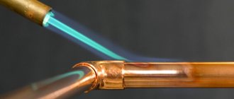 Soldering copper tubes