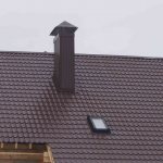 Chimney passage through a metal roof