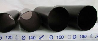 different diameters