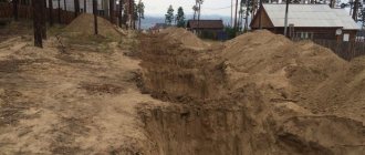 траншеи для водопровода