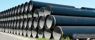 VChShG cast iron pipe