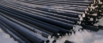 HDPE pipes in winter