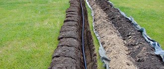 Dig a trench for water supply